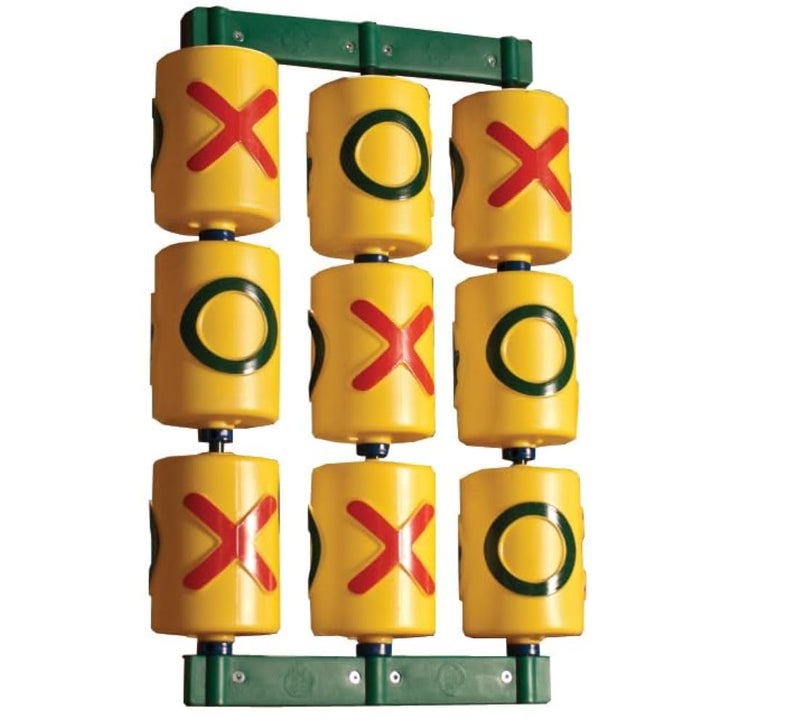 Gorilla Playsets 07-0010 Tic Tac Toe Spinner Activity Panel for Swing Sets, Yellow - Image 1