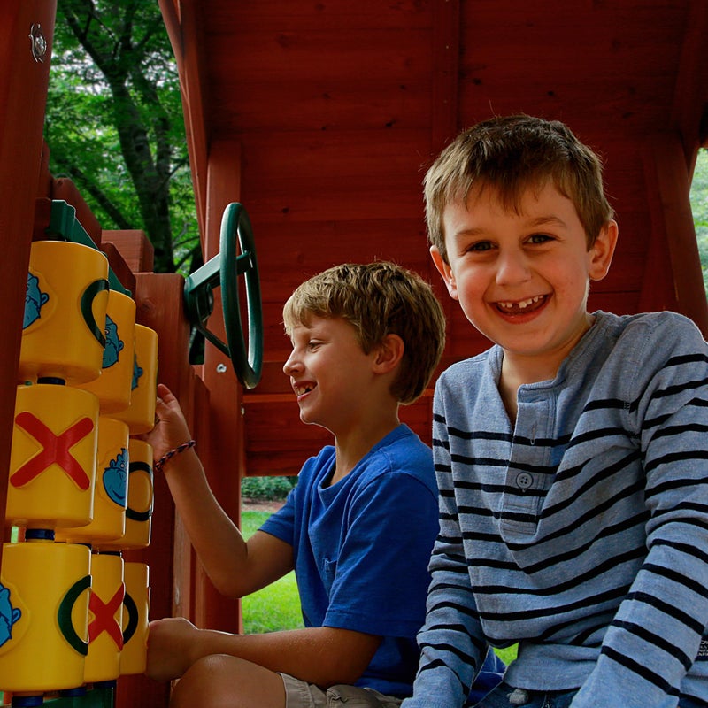 Gorilla Playsets 07-0010 Tic Tac Toe Spinner Activity Panel for Swing Sets, Yellow - Image 3