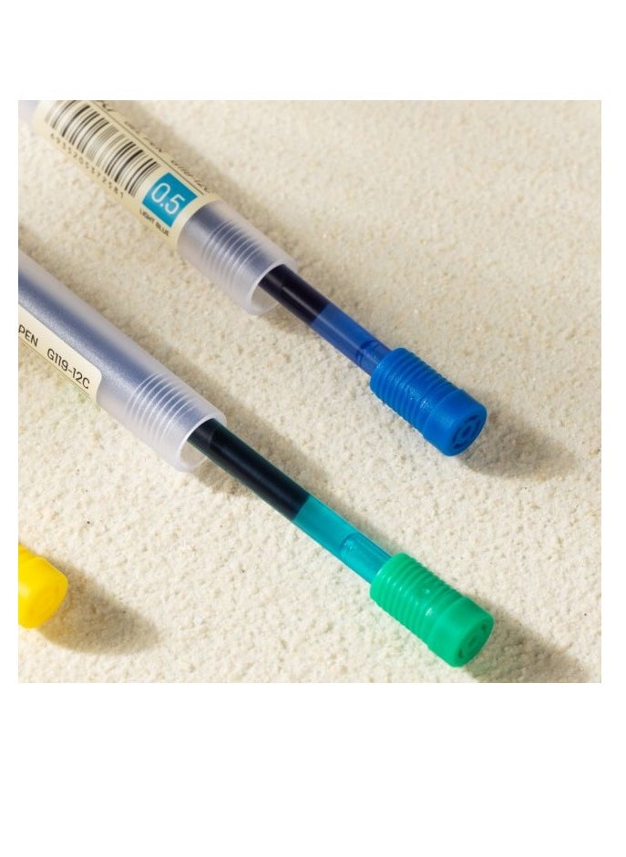 Deli 12-Piece Gel Pen With 0.5mm Fine Tip Multicolour  - Image 5