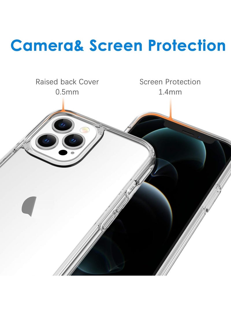 Mismo Clear Shockproof Case for iPhone 12 Pro Max – Ultra Thin Transparent TPU Cover, Anti-Scratch & Anti-Yellowing Crystal Clear Protective Bumper Case - Clear - Image 3
