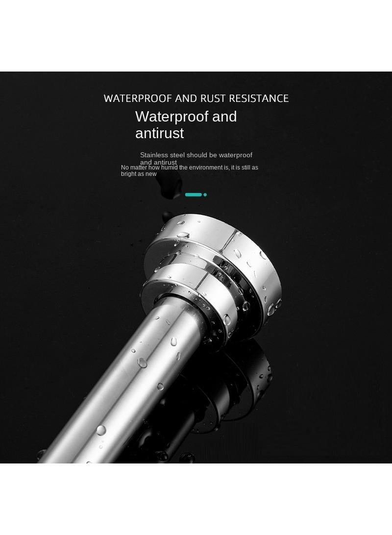 Bluejw Stainless Steel Spring Perforated Shower Curtain Rod Telescopic Rod Curtain Hanging Rod 120cm - Image 4