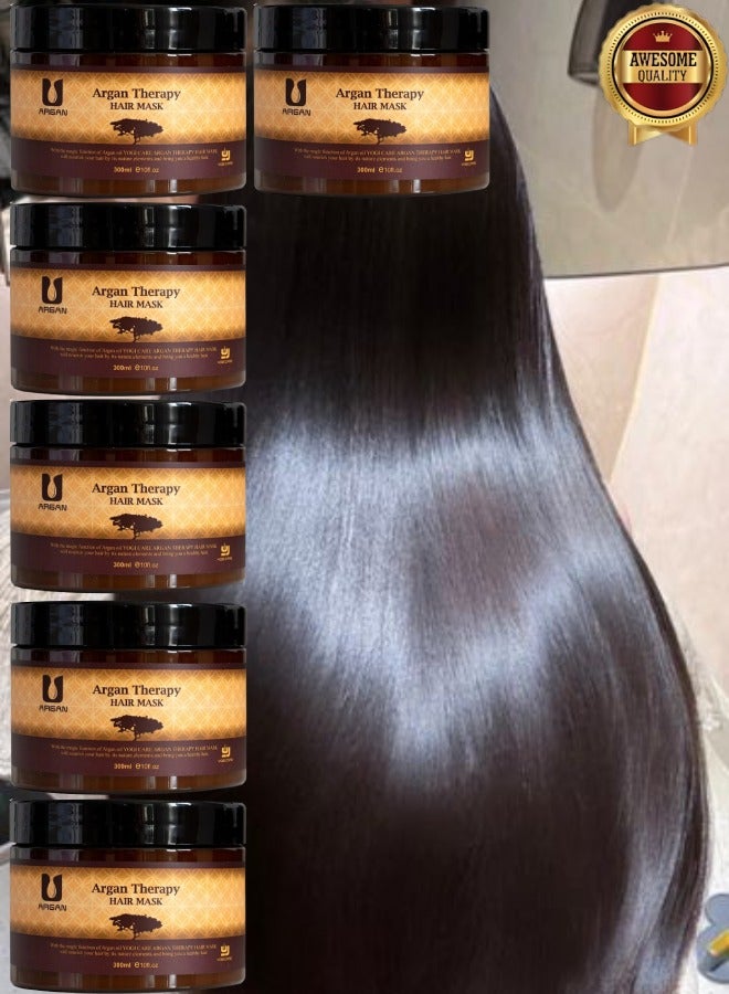 Argan 6 Pieces Argan Therapy Hair Mask 300ml  - Image 1