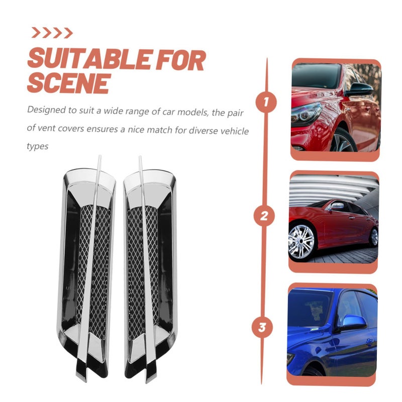 Automotive Hood Scoops Pair Air Vent Trim Decorative Covers Easy Install - Image 4