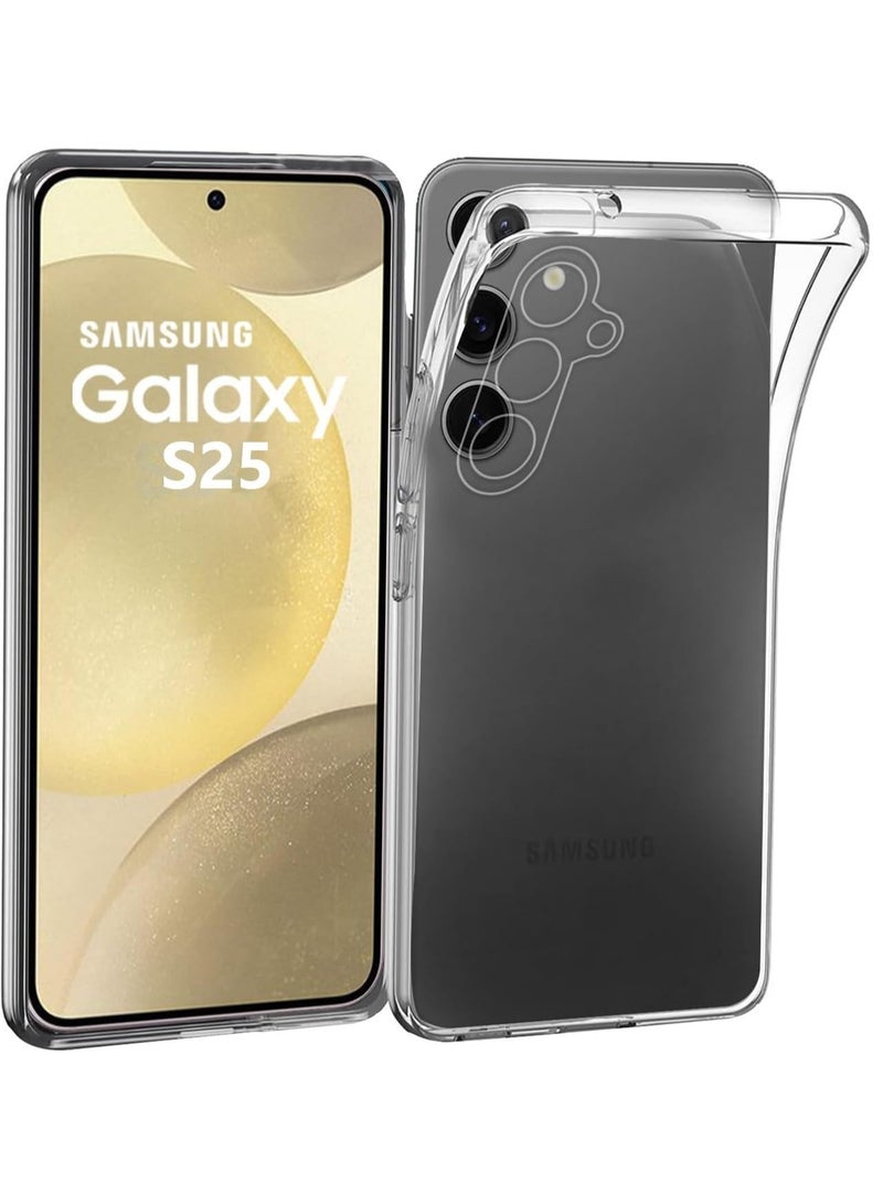 MIGOFAST Back Cover Soft Case for Samsung Galaxy S25 5G | Best Camera Protection | Inbuilt Dust Plugs   Anti-Slip Grip | Ultra Clear Slim Back Cover for Samsung S25 5G  Silicone, Transparent - Image 1