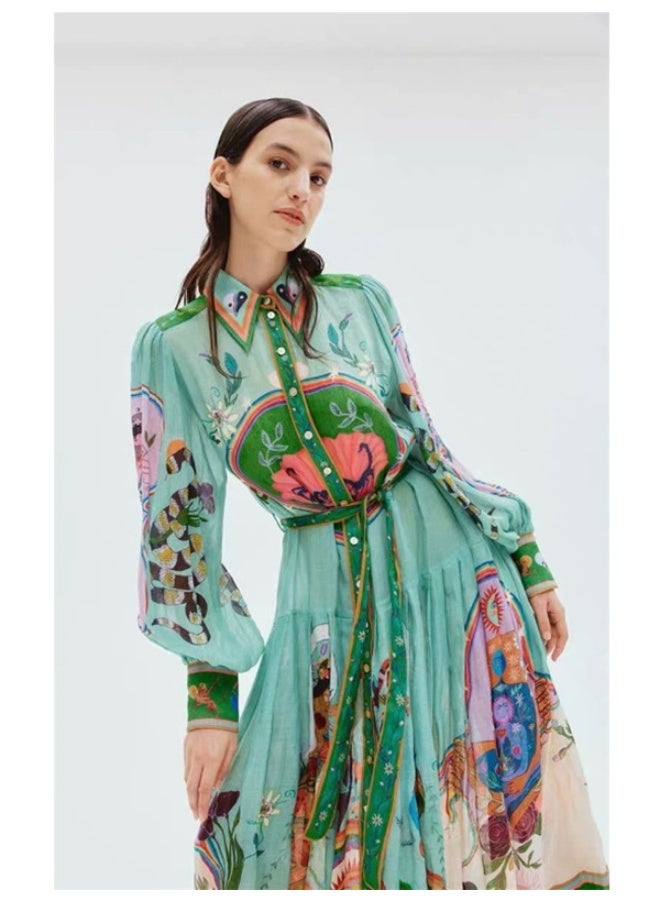 Madam Uniq Printed Midi Dress - Image 4