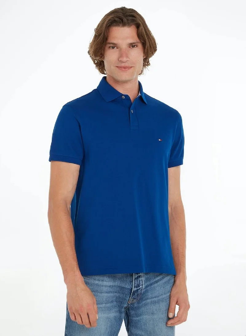 TOMMY HILFIGER Men's Core 1985 Regular Polo Shirt - Cotton, Blue