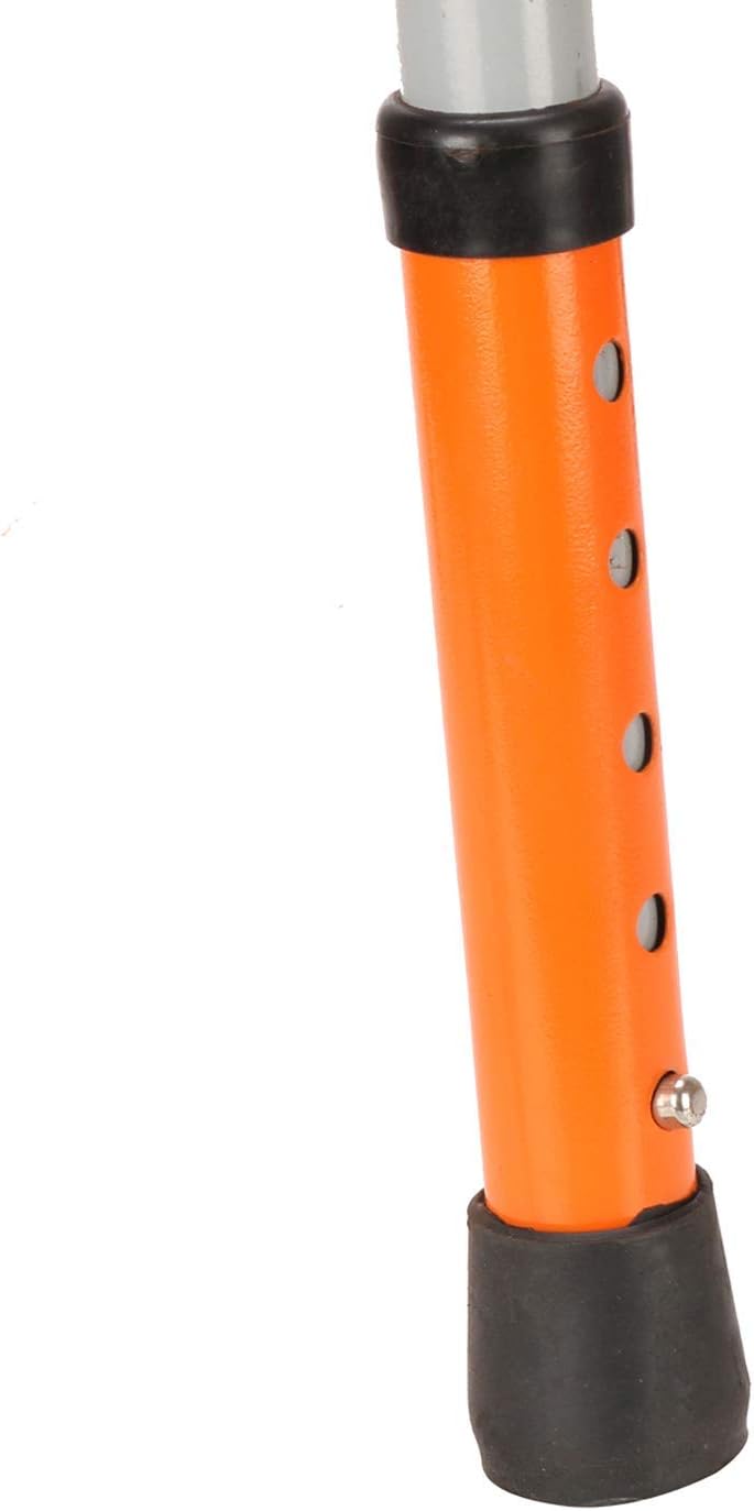 CLASORA Adjustable Foldable Portable Light Weight Height Adjustable for Men Women Adults Patients & Old age People (Orange Grey Color) - Image 4