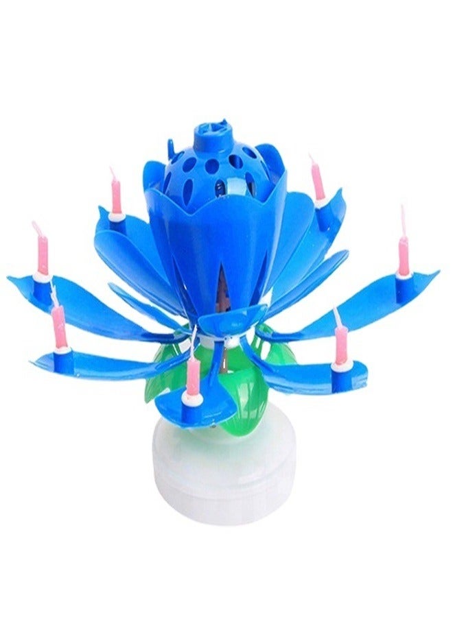 FASHION Rotating Lotus Flower Musical Candle 6 x 11centimeter - Image 2