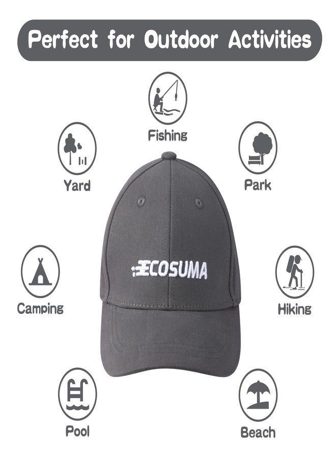 ECOSUMA Toddler Baseball Cap 2-4,4-6 T Gray - Image 5