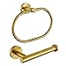 APLusee 2 Pieces Bathroom Hardware Set Brushed Gold, Contemporary 304 Stainless Steel Storage Accessories Kit with Oval - Image 2