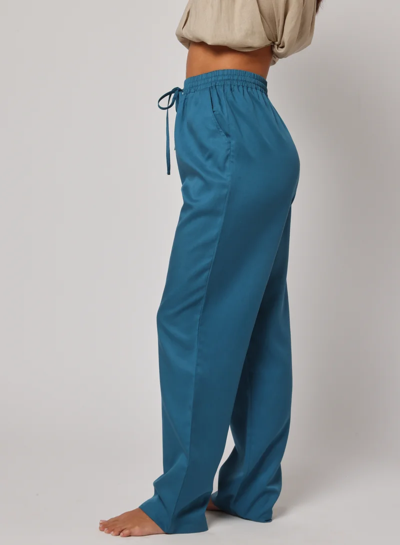Ashita Fernandes Straight-Leg Pants with Elastic Waistband