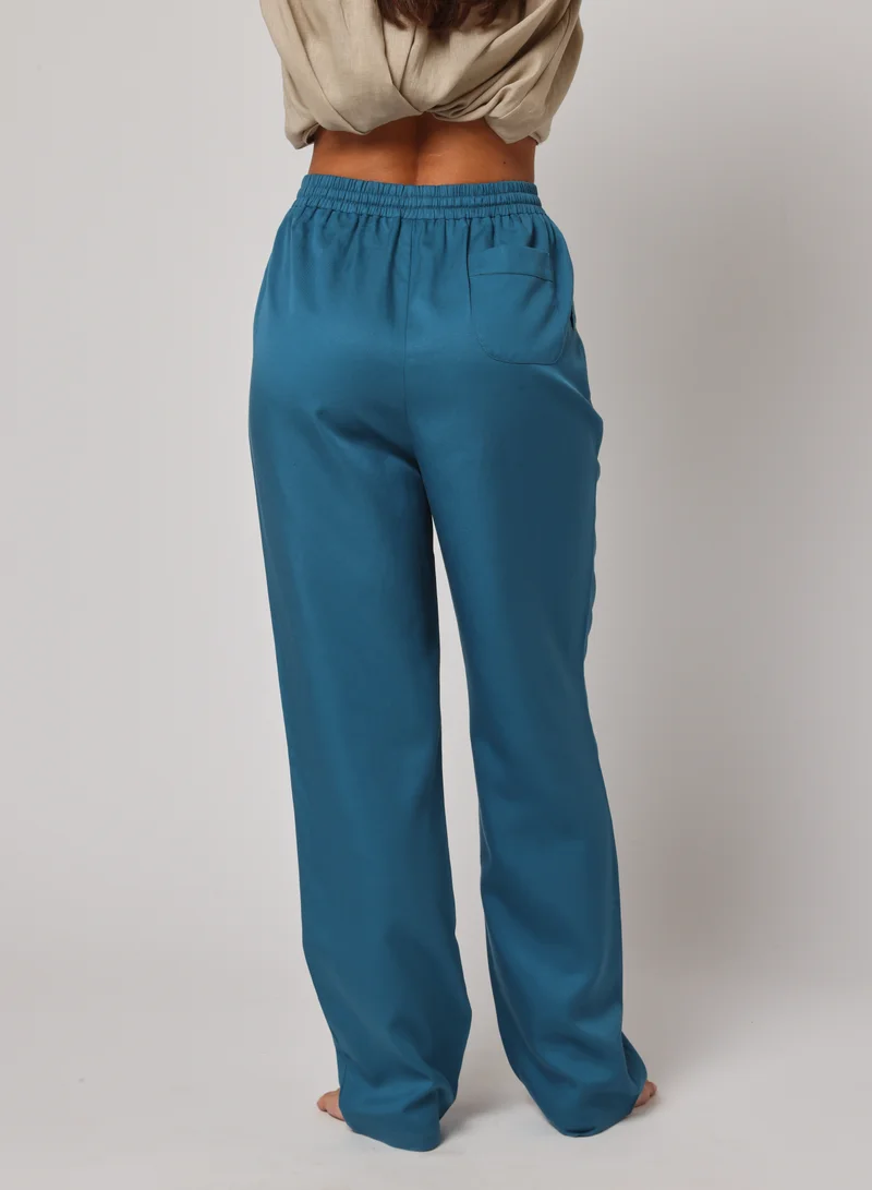 Ashita Fernandes Straight-Leg Pants with Elastic Waistband