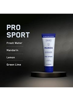 Mando Mando Whole Body Deodorant For Men - Invisible Cream - 72 Hour Odor Control - Aluminum Free, Baking Soda Free, Skin Safe - 3 ounce (Pack of 2) - Pro Sport  - Image 3