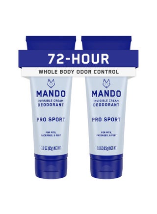 Mando Whole Body Deodorant For Men - Invisible Cream - 72 Hour Odor Control - Aluminum Free, Baking Soda Free, Skin Safe - 3 ounce (Pack of 2) - Pro Sport - pzsku/Z61152D7BA4D31B47E5F9Z/45/1745224454/b651c62f-9cc6-4170-a9e3-36f17d1a937a