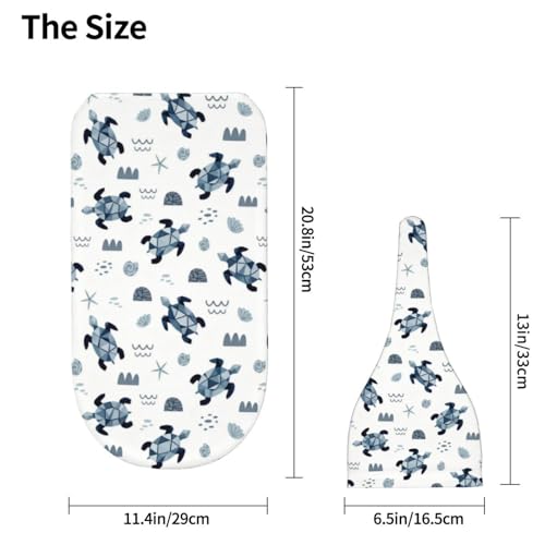 Lcokin Sea Turtle Baby Stuff Swaddle Blanket Set with Beanie Hat for Boys and Girls, Soft and Stretchy Newborn Swaddle Wrap Blanket Shower Gift - Image 4