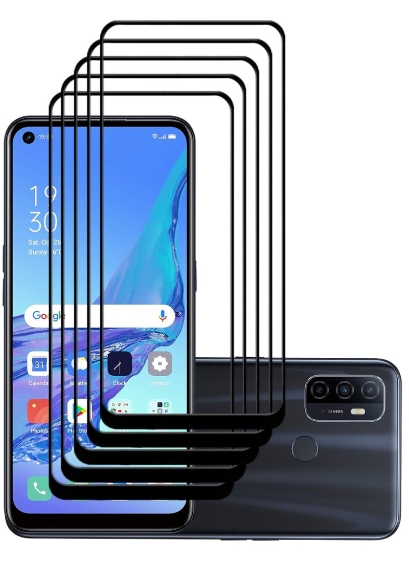 ACLIX 5 Pieces Antistatic ESD Dustproof Premium Quality High Definition Tempered Glass Screen Protector Designed For Oppo A53 - Image 1