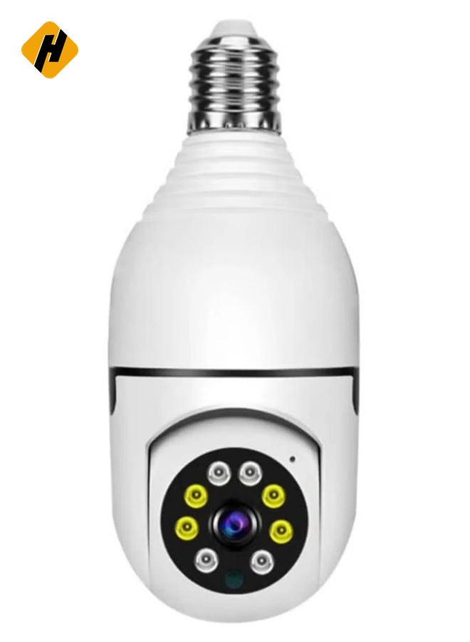 HuHa 1080P Wireless Tovnet Wifi Pan/Tilt Light Bulb Security Camera, 360 Degrees 3.0MP Cam Home Surveillance CCTV Panoramic IP Camera, with Night Vision, Two Way Audio, Smart Motion Detection  - Image 1