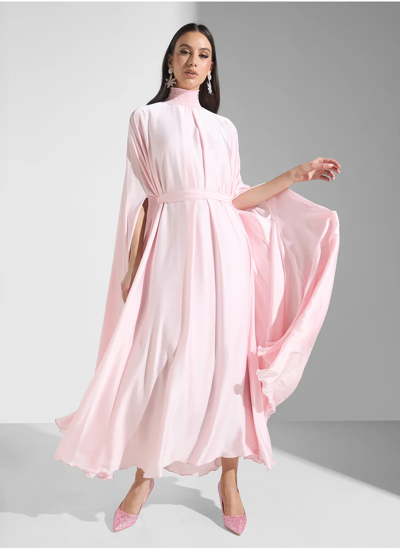 جولدن ابل High Neck Belted Dress