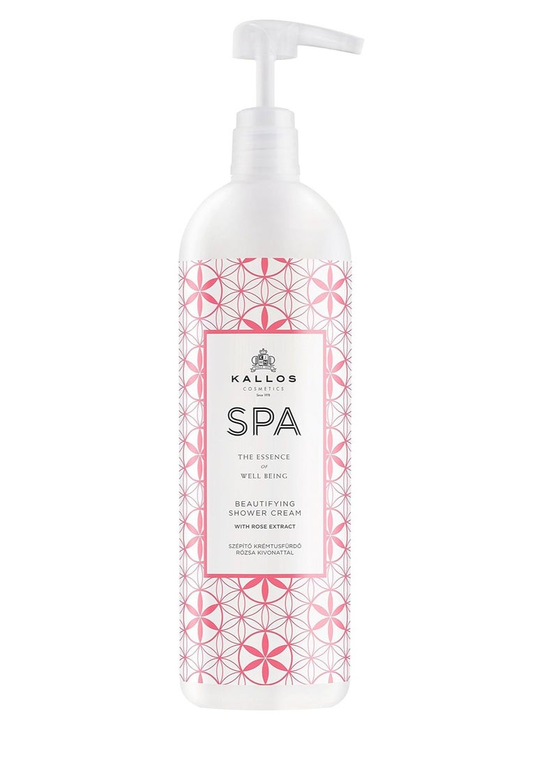 Kallos Kallos Spa Beauty Shower Bath with Rose Extract 1000 ml  - Image 1
