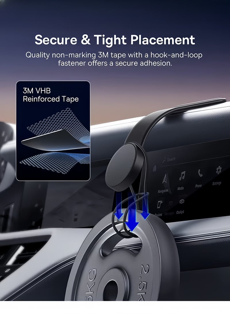 Magsafe Car Mount, Magnetic Phone Holder for Car with iPhone 15 /14/13/12 Series, Bendable Memory Titanium Alloy for All Dashboard, Windshield Black  - Image 5