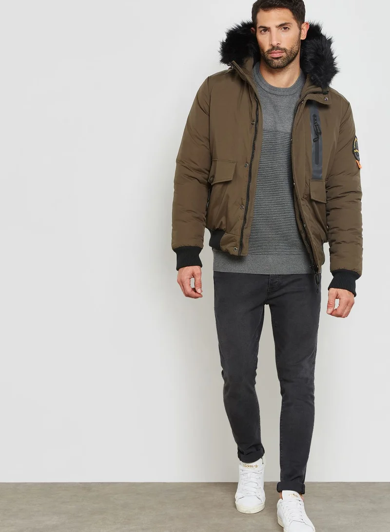Superdry Everest Hooded Bomber Jacket