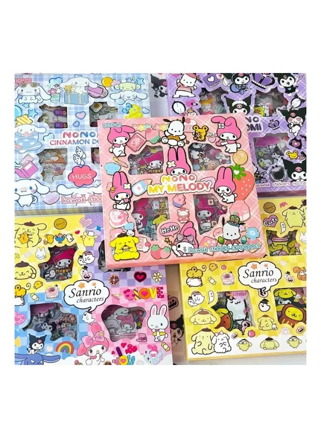 Cinnamoroll 100 Pcs. Kawaii Cinnamoroll Sticker Box Set – Assorted Decorative Stickers for Journals, Scrapbooks & Crafts - Image 4