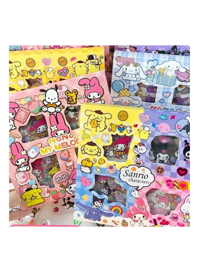 Cinnamoroll 100 Pcs. Kawaii Cinnamoroll Sticker Box Set – Assorted Decorative Stickers for Journals, Scrapbooks & Crafts - Image 3