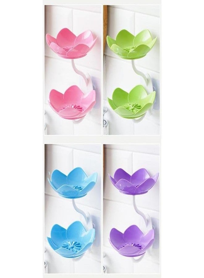 Glitzn No-Drill Wall Mount Multicolour Soap Tray | Self Draining Double-Decker Soap Saver - Image 4