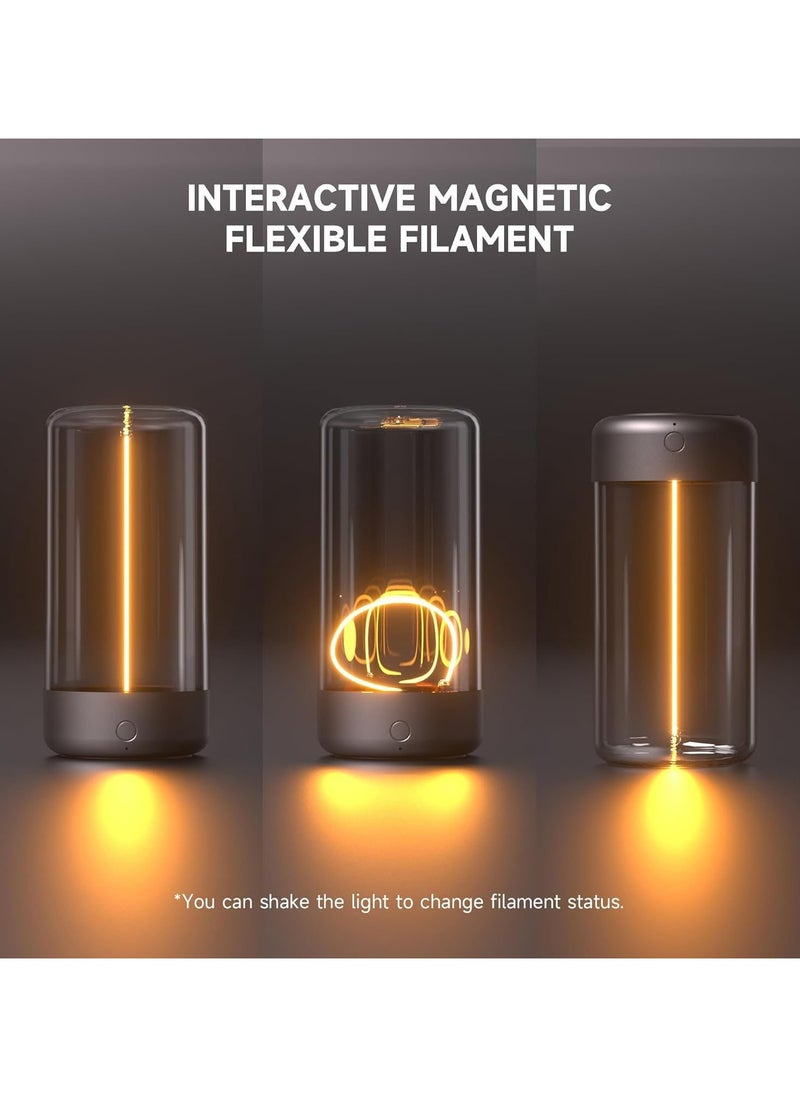 Magnetic Levitating Table Lamp with 2.3D Lighting Effects Adjustable Brightness and Flexible Filament LED