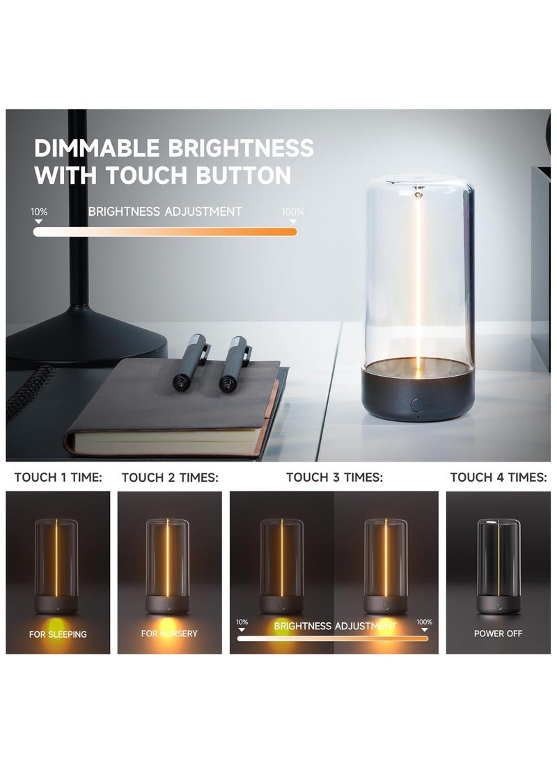 Magnetic Levitating Table Lamp with 2.3D Lighting Effects Adjustable Brightness and Flexible Filament LED