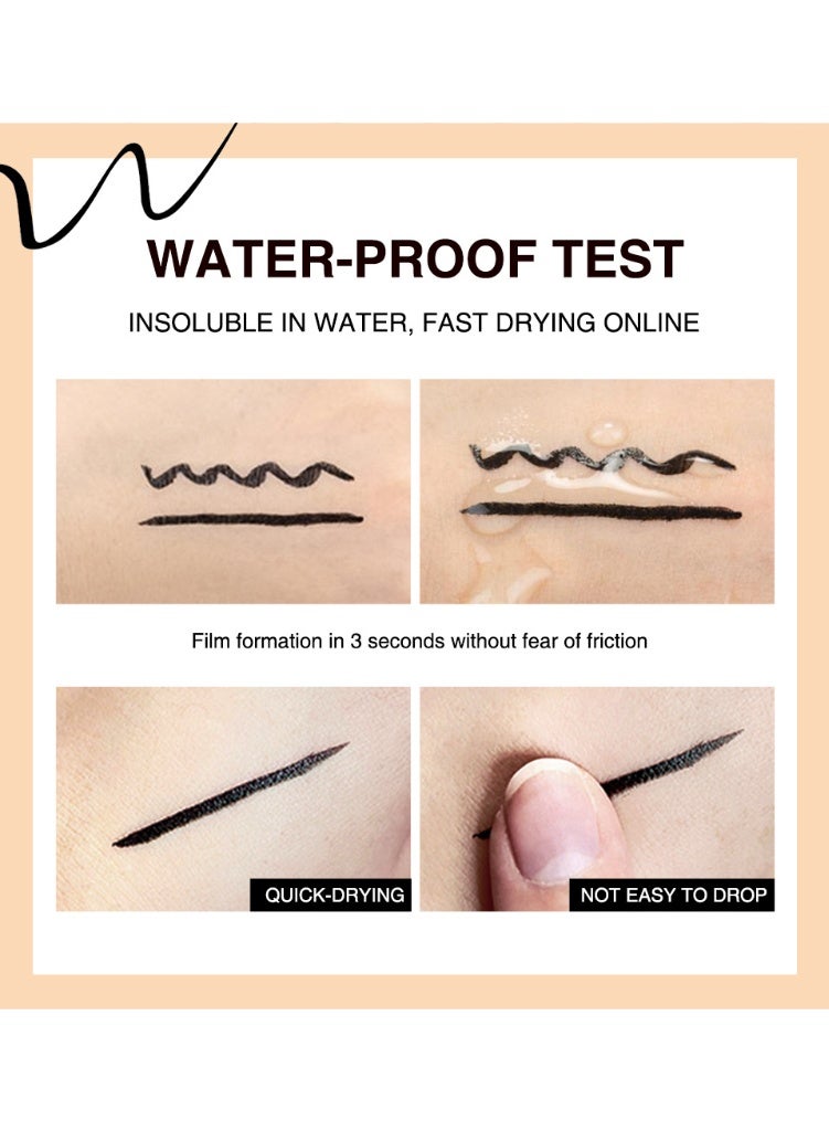 O.TWO.O Dual-Ended Stamp Eyeliner – Waterproof, Smudge-Proof, Big Sponge Tip & Fine Precision Liner for Quick and Bold Eye Looks - Image 4