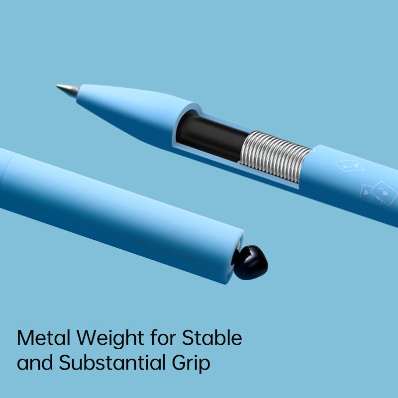 Kaco FIRST Gel Pens Cute Stationery Black Ink 4 Pieces Wonderland Garden Series, 0.5 mm Fine Point, Aesthetic Cute Pens for Journaling - Image 5