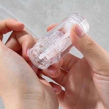 Happyupcity عبوات مزيل العرق البلاستيكية الشفافة الفارغة 2PCS سعة 75ML 2.5oz مع قاعدة دوارة - Image 5