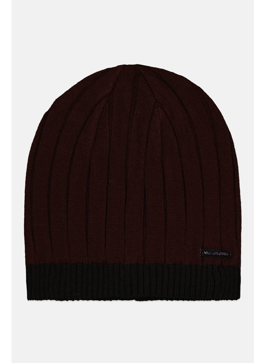 Van Heusen Men Knitted Beanie, Dark Brown  - Image 2