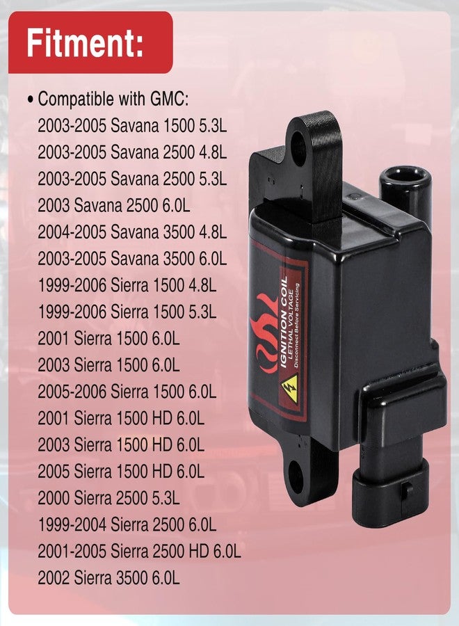 Pindex 8 Pack UF271 Square Type Ignition Coils with Spark Plugs Coil Pack Kits Compatible with Cadillac Chevrolet GMC Part Number 12558693 12556893 3859078 - Image 4