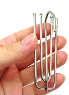 AL WADI FURNITURE Set of 100 Pcs Stainless Steel Solid Curtain Pinch Pleat Hooks Windows Treatment 4 Prongs Pinch Pleat Drapes for grommet curtains, pleated curtains, tab-top curtains and track curtains - 7L x 2.5W cm  - Image 4