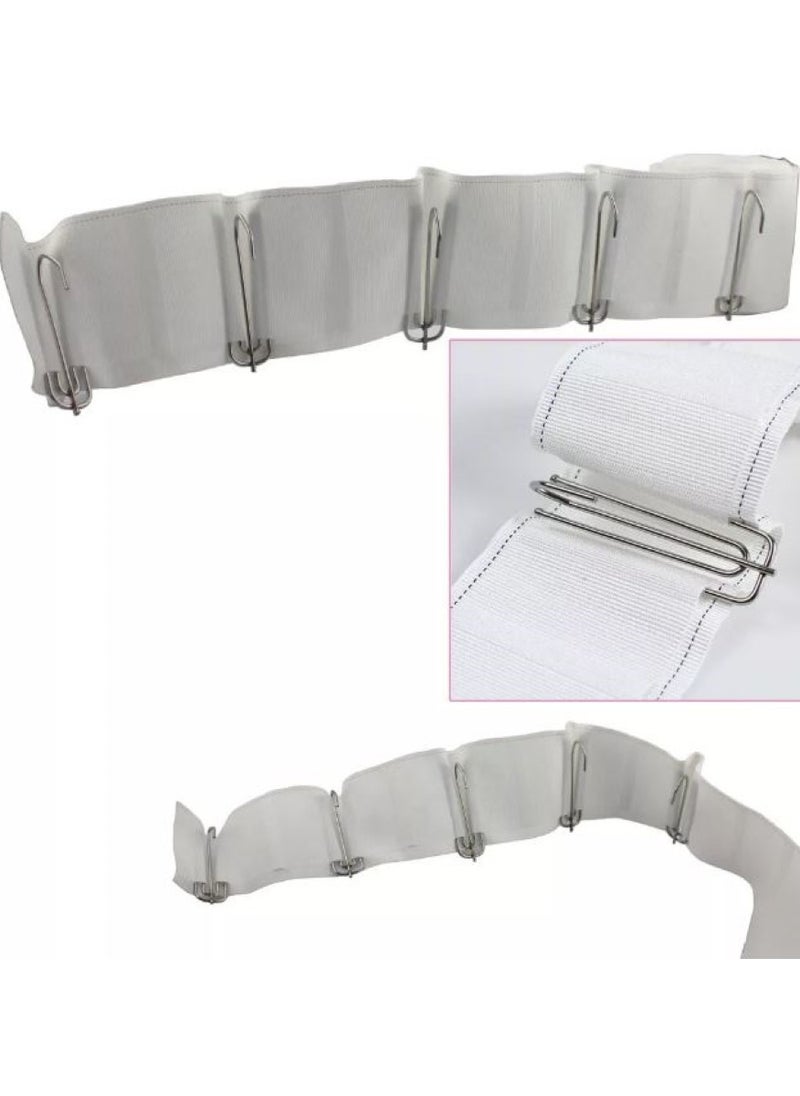AL WADI FURNITURE - Set of 100 Pcs Stainless Steel Solid Curtain Pinch Pleat Hooks Windows Treatment 4 Prongs Pinch Pleat Drapes for grommet curtains, pleated curtains, tab-top curtains and track curtains - 7L x 2.5W cm - Image 1