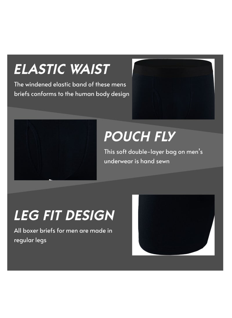 Selecta Now Mens Boxer Shorts Soft Cotton Underwear Breathable Trunks Briefs Pouch Fly  - Image 4