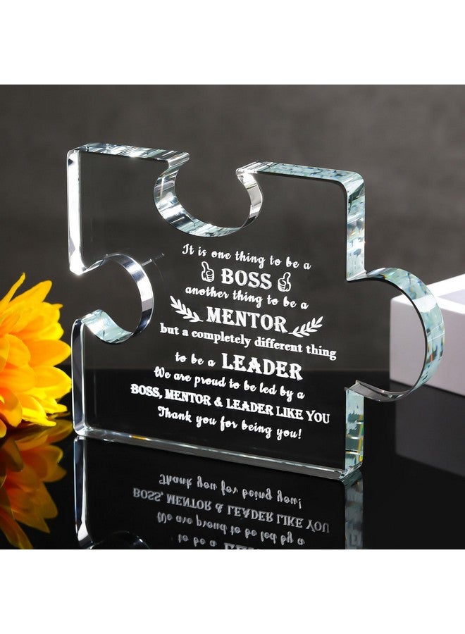 Movdyka Boss Gifts for Men Women Crystal Keepsake Best Boss Ever Appreciation Gifts for Boss Lady Christmas Gifts for Boss Desk Decoration - Image 2