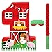 Hungdao Farm Birthday Pinata Number Pinata with Blindfold Bat and Confetti Animal Pinata for Boys Girls Birthday Party Decorations Barnyard Baby Shower Carnival Game Suppliesfarm Number 1 - Image 2
