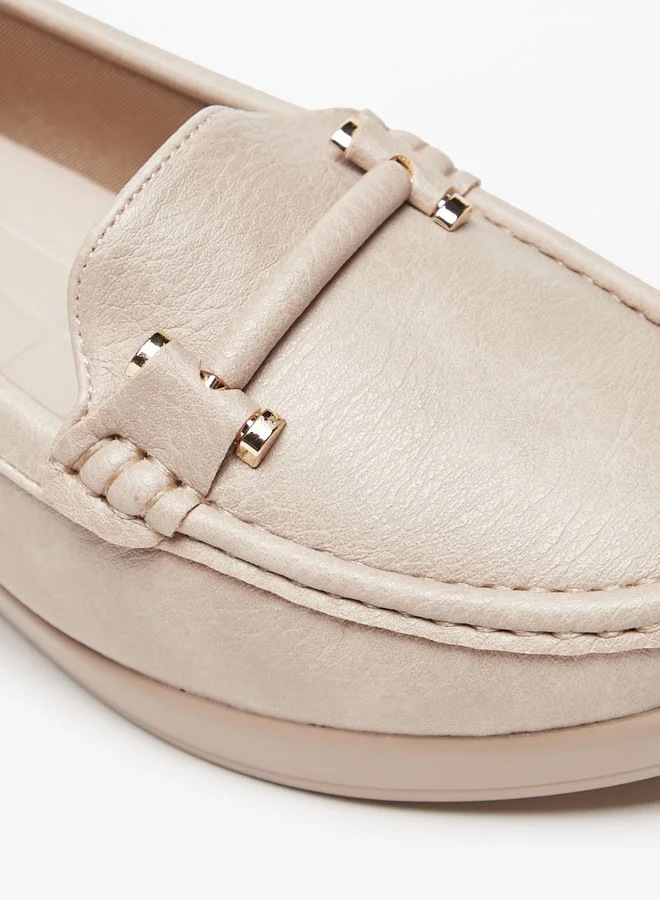 لو كونفورت Women'S Solid Slip-On Loafers With Wedge Heels
