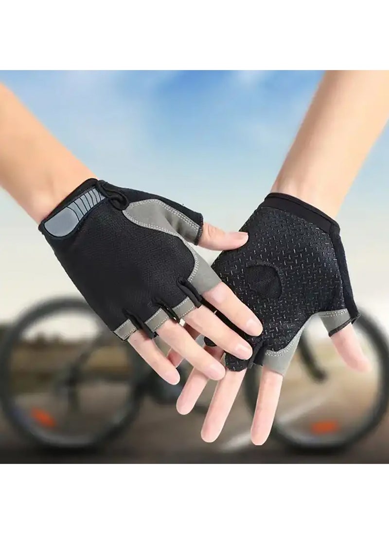 Half-finger Sports Gloves Non-slip and Wear-resistant Gloves Breathable Gloves for Fitness Mountaineering Cycling and Outdoor Sports