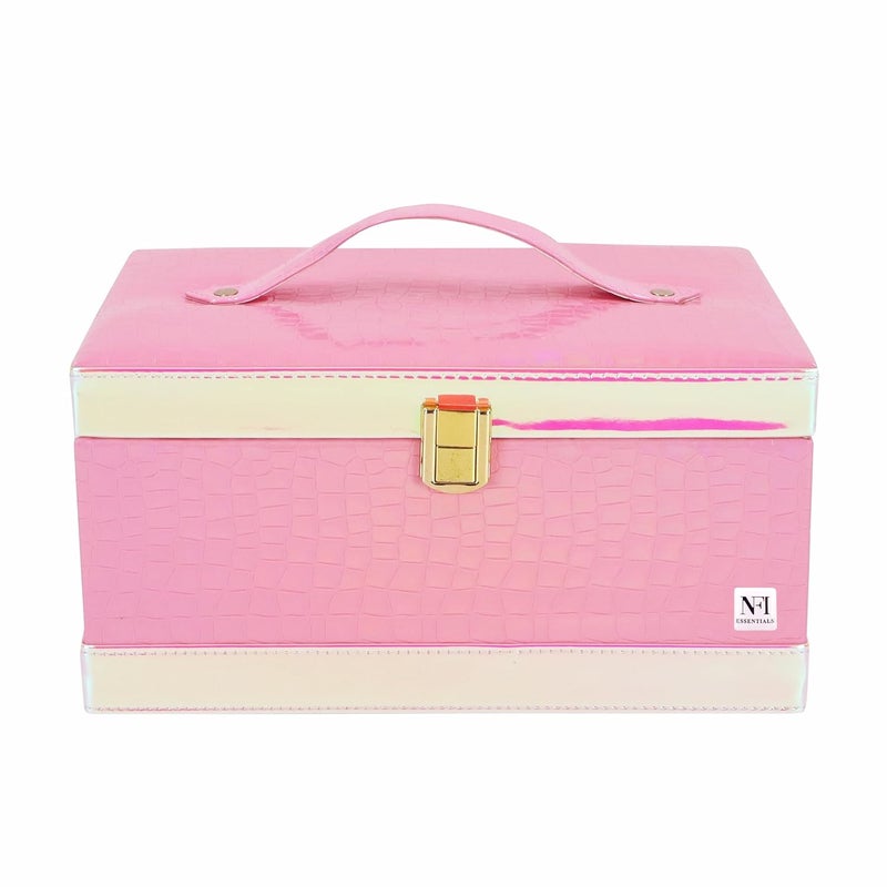 NFI essentials Makeup Organizer Box Makeup Vanity Box Cosmetic Box for Women Bridal Makeup Storage Box Jewelry Box Makeup Kit Box - Image 1