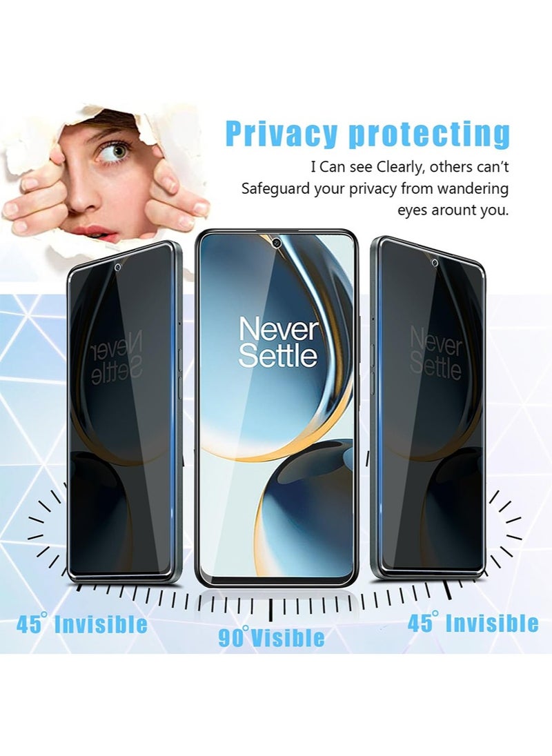 SNBFA 3 PCS OnePlus Nord CE3 Lite 5G Privacy Screen Protector，28° Privacy Protector Support Fingerprint Unlock ,9H Tempered Glass Film Easy Installation Anti-Scratch Film  - Image 3