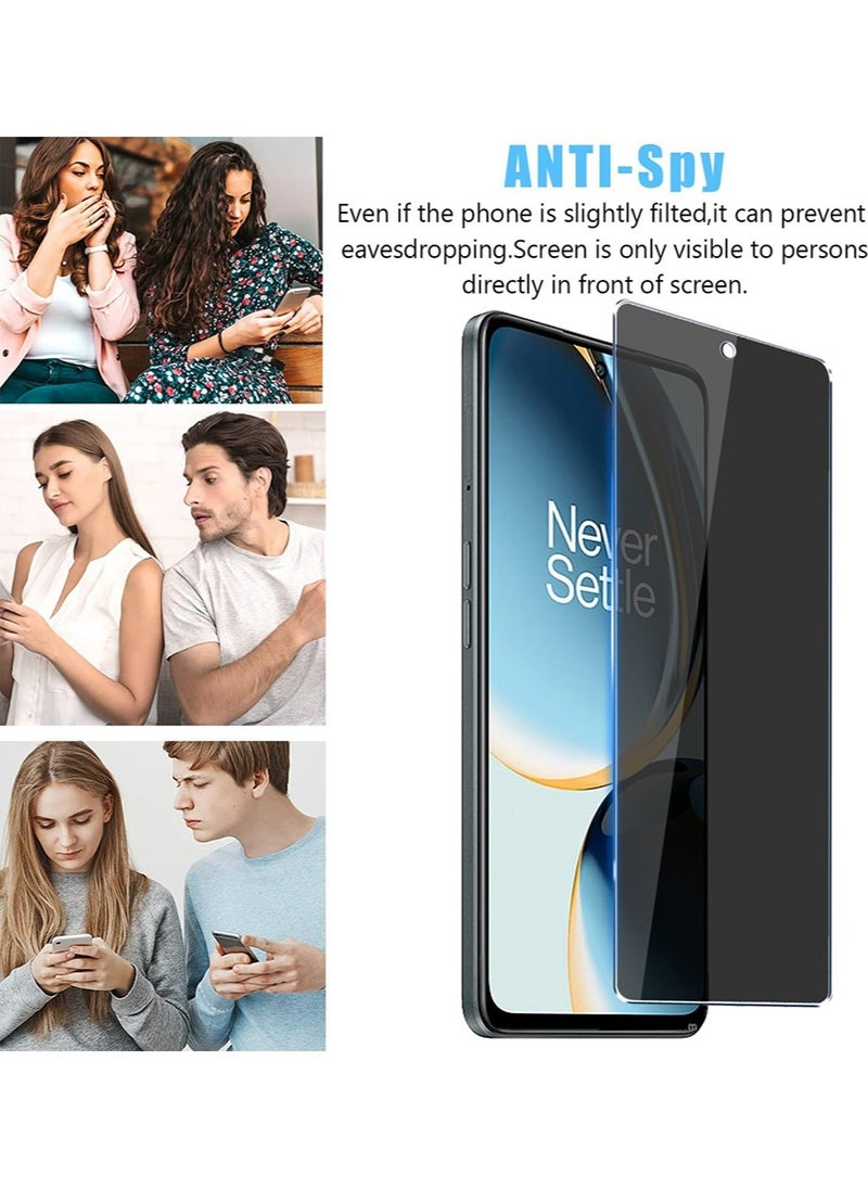 SNBFA 3 PCS OnePlus Nord CE3 Lite 5G Privacy Screen Protector，28° Privacy Protector Support Fingerprint Unlock ,9H Tempered Glass Film Easy Installation Anti-Scratch Film  - Image 4