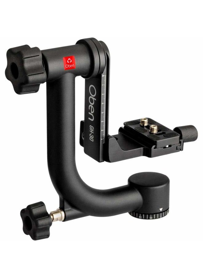 Oben GH-30 Gimbal Head with Arca-Type Quick Release Plate - Heavy-Duty 360-Degree Panoramic DSLR Camera Gimbal Tripod Head - Rugged Gimbal for DSLR Cameras Up to 44 lbs - Image 1