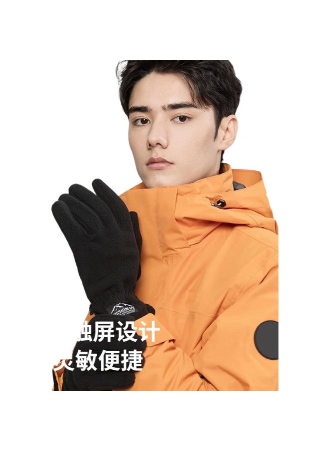 Mission Uv Thermal Gloves For Men Autumn Winter Windproof Cold-Proof Fleece Lined Cycling Driving Electric Motorcycle Touch Screen Gloves - Image 1