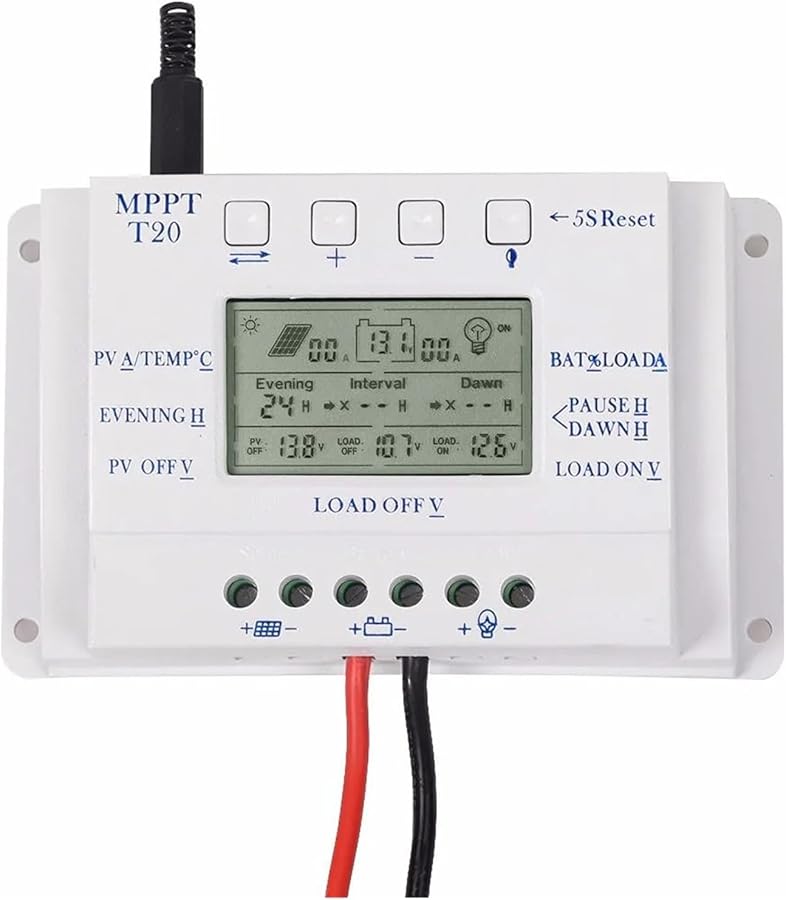 20A MPPT Solar Charge Controller LCD Display 12V 24V Battery Regulator - Image 2