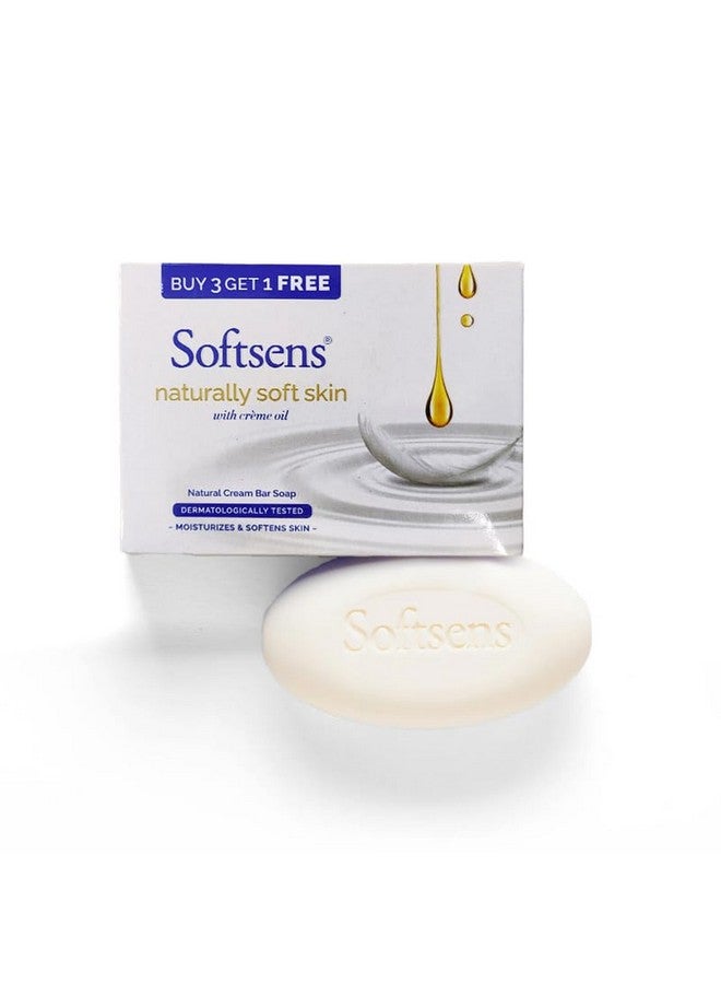 Softsens Naturally Soft Skin Cream Bar Soap I Enriched with Natural Creme Oil I Dermatologically Tested & Parben Free(100g x 4) - Image 1