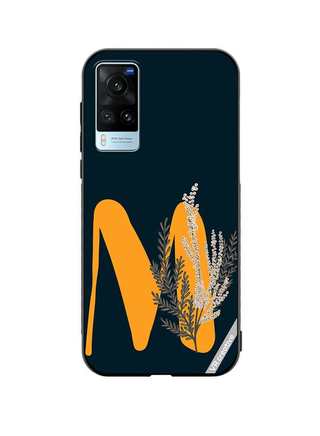 Protective Case Cover For Vivo X60 Alphabet M(113) Design Multicolour
